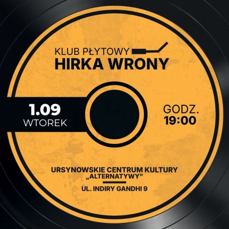 Klub Płytowy Hirka Wrony | spotkania z muzyką w roli głównej