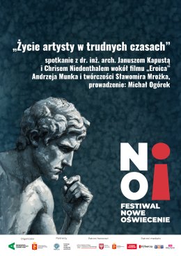 „Życie artysty w trudnych czasach” | spotkanie z dr. inż. arch. J. Kapustą i Chrisem Niedenthalem wokół filmu „Eroica” Andrzeja Munka i twórczości Sławomira Mrożka | prowadzenie: M. Ogórek